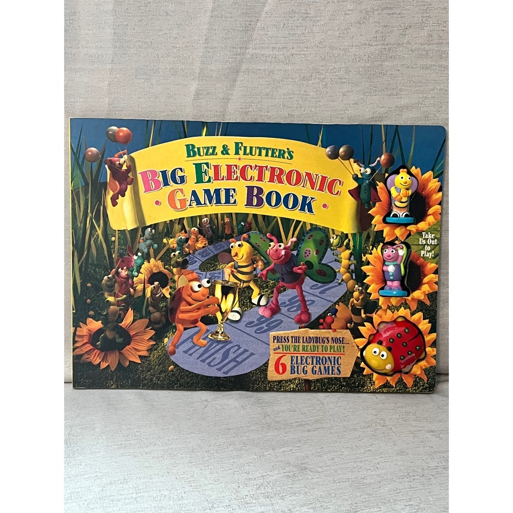 Buzz & Flutter's Big Electronic Game Book Tormont 1996 6 Electronic Bug Games